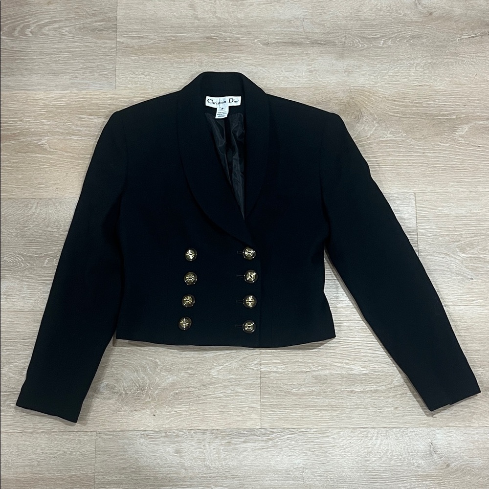 Dior Black Blazer with Gold Buttons